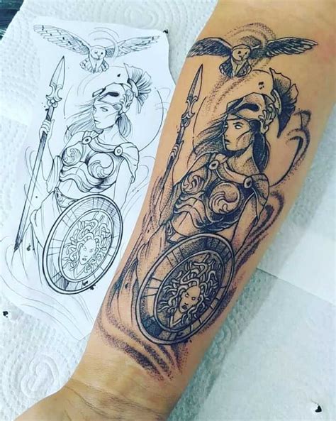 tatuaje de atenea|Tatuaje atena